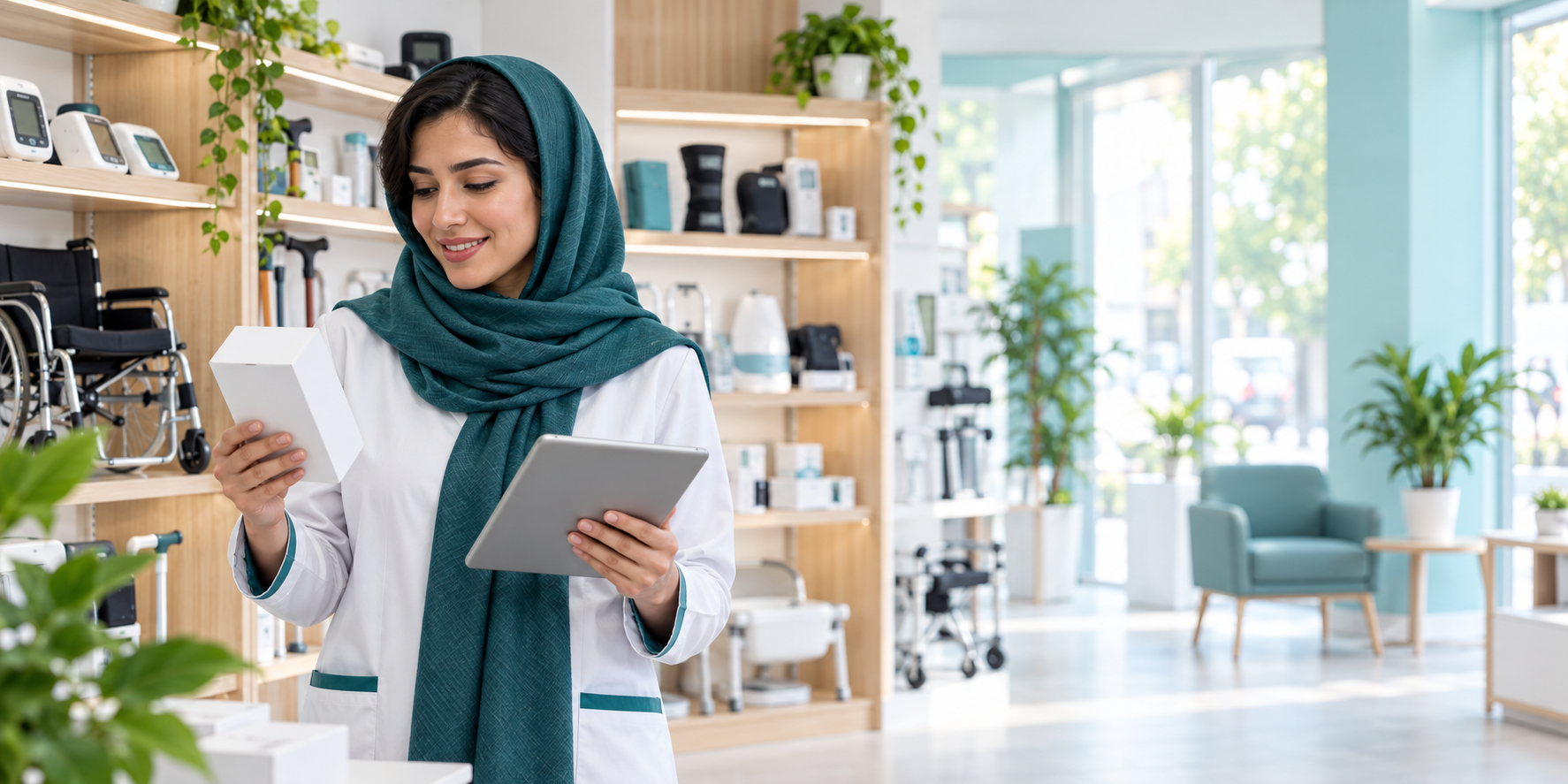 مشاور تجهیزات پزشکی در فروشگاه کالای پزشکی کوشکی